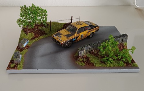 Diorama rally modellino - diorama, 1/43,